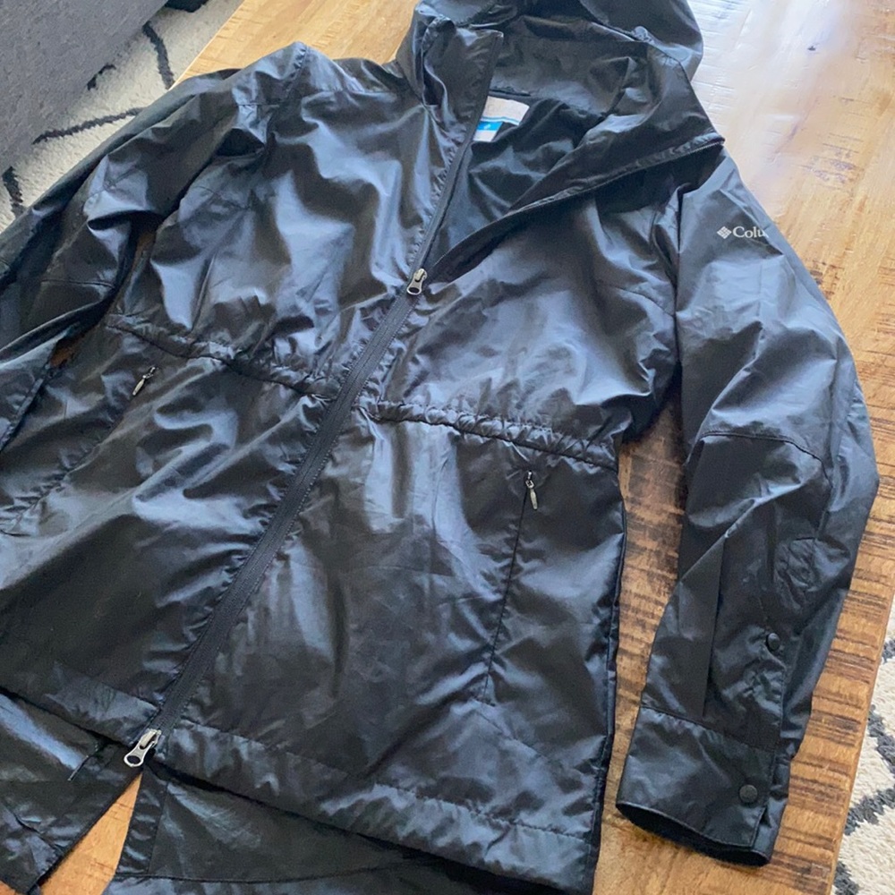 Black raincoat